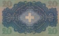 (№1931P-39c.1) Банкнота Швейцария 1931 год "20 Franken/Francs/Franchi" (Подписи: Sarasin  Bachmann  