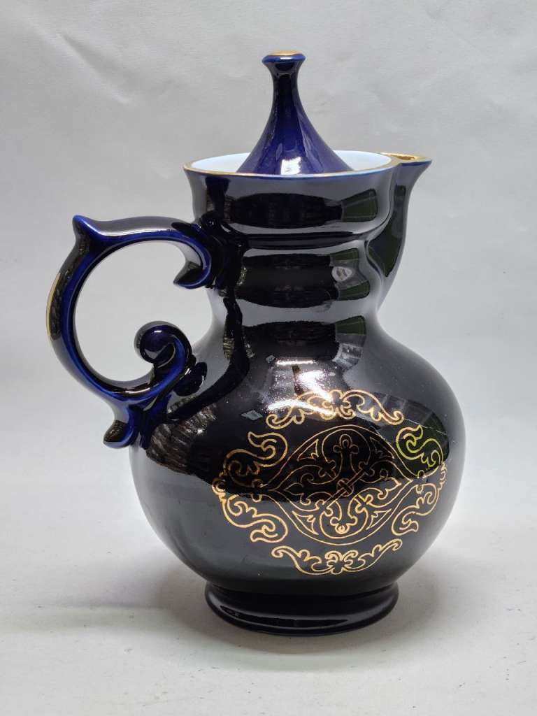 Кувшин кобальт позолота высота 25 см