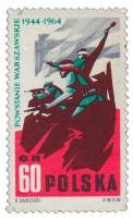 (1964-055) Марка Польша "Мятежники на баррикаде"   20 лет Варшавскому восстанию II O