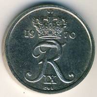 (№1960km849.1) Монета Дания 1960 год 10 Oslash;re (С сердца)