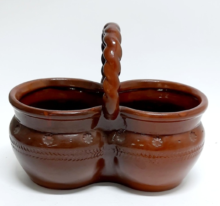 Фруктовница керамическая &quot;Корзинка&quot;, СССР (сост. на фото)