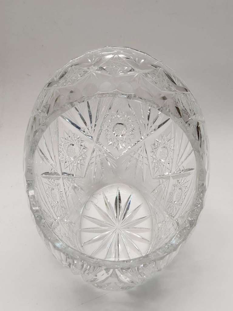 Конфетница - ваза "Корзинка" хрусталь Чехословакия