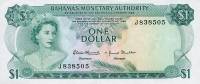 (№P-27a) Банкнота Багамские острова 1968 год 1 Dollar "Багамский доллар"