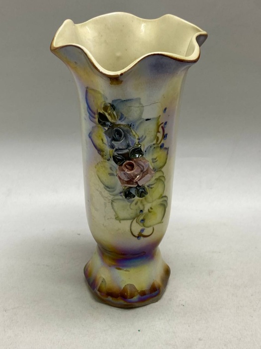 Ваза обливная керамика лепнина высота 21 см