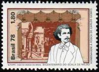 (№1978-1642) Марка Бразилия 1978 год "Карлос Гомес", Гашеная