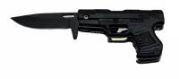 Нож . "складной с рукояткой в форме пистолета Browning" черный 