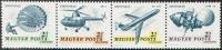 (1967-048) Сцепка (4 м) Венгрия "Авиация"    Международная выставка марок AEROFILA '67, Будапешт III