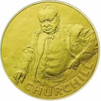 (№2015) Монета Великобритания 2015 год 1,000 Pounds (50-летняя годовщина смерти сэра Уинстона Черчил