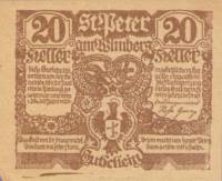 (№1920) Банкнота Австрия 1920 год "20 Heller"