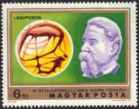 (1974-013) Марка Венгрия "Д. Скиапарелли"    Исследование Марса III O