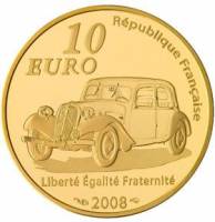 () Монета Франция 2008 год 10 евро ""   Биметалл (Платина - Золото)  UNC
