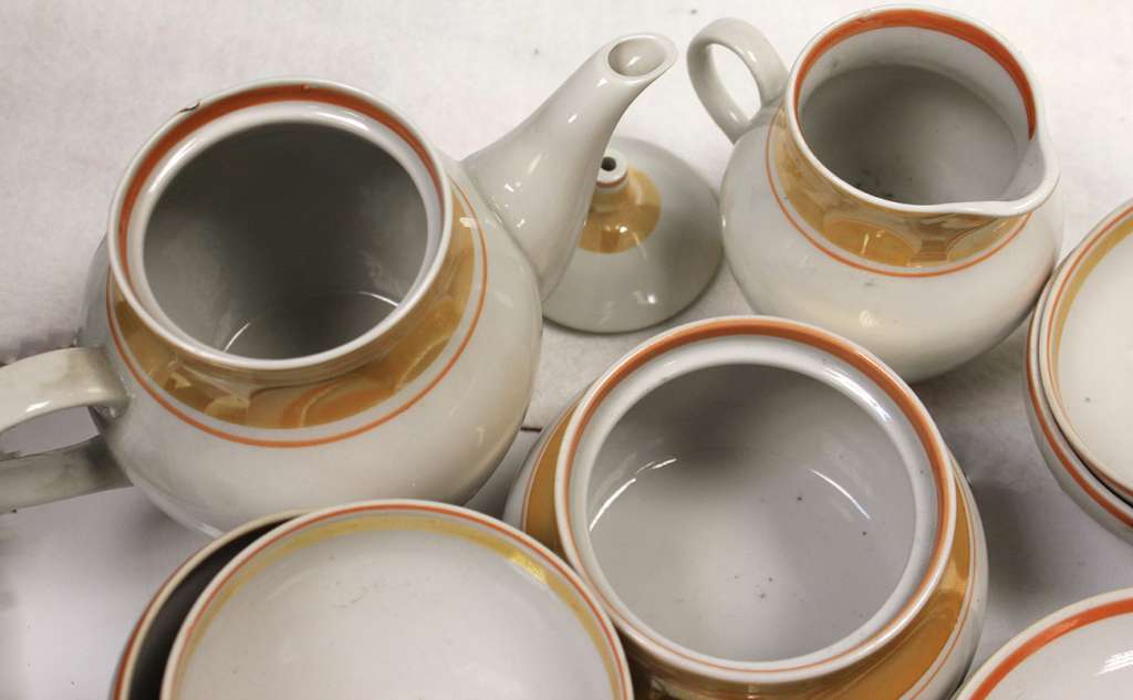 Чайный набор из 13 предметов, на 5 персон, СССР (Дулево)
