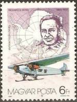 (1987-037) Марка Венгрия "Ричард Бэрд"    75-летие исследования Антарктики II Θ