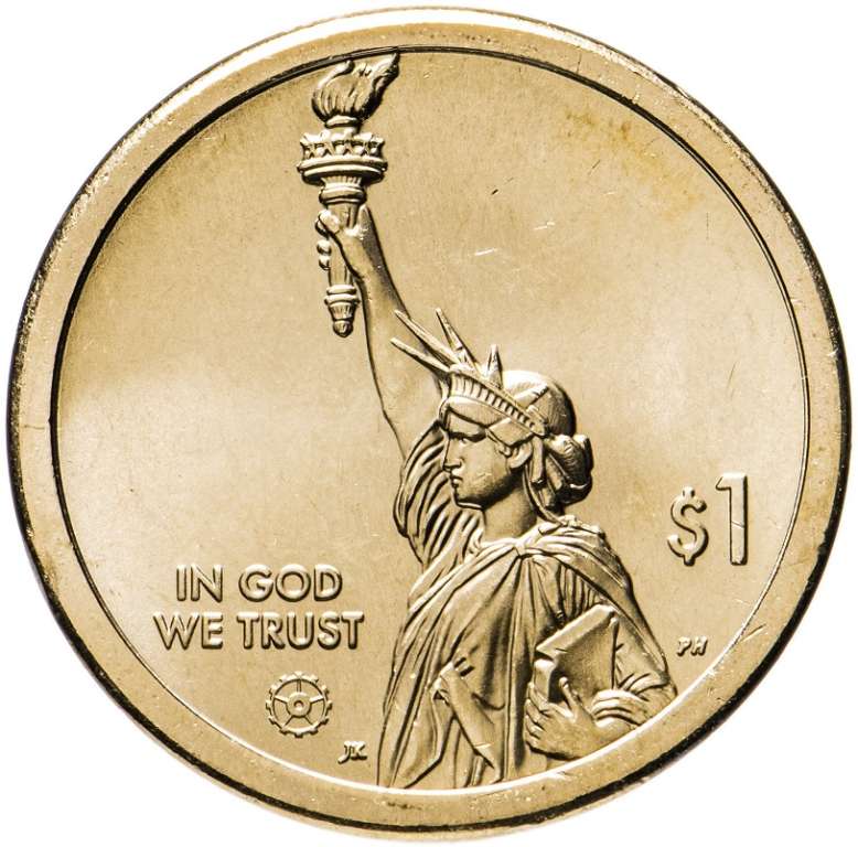 10p Монета США 2021 год 1 доллар Домашние видеоигры  Латунь  UNC