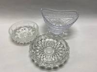 Хрусталь пепельница, салатник, конфетница, 3 предмета