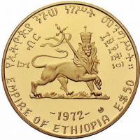 (№1972km55) Монета Эфиопия 1972 год 50 Dollars (79-й Император Theodros II в 1855 - 1868)