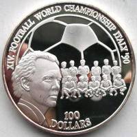 () Монета Остров Ниуэ 1990 год 100  ""   Биметалл (Серебро - Ниобиум)  AU