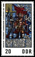 (1968-014) Марка Германия (ГДР) "Освобождение"    Витражи, Заксенхаузен II Θ