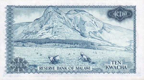 () Банкнота Малави 1974 год 10  &quot;&quot;   UNC