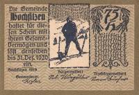 (№1919) Банкнота Австрия 1919 год "75 Heller"