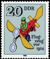 (1980-102) Марка Германия (ГДР) "Самолет"    Исторические игрушки II Θ
