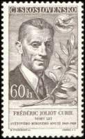 (1959-016) Марка Чехословакия "Ф. Кюри"    10 лет мира III Θ