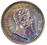 (№1860km141.3) Монета Италия 1860 год 50 Centesimi