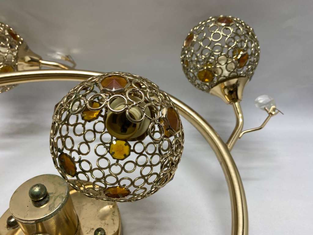 Люстра потолочная латунь 6 рожков СССР