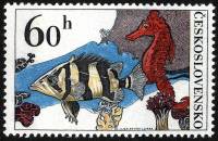 (1975-026) Марка Чехословакия "Морской конёк"    Аквариумные рыбы III Θ