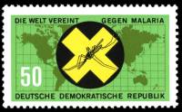 (1963-011) Марка Германия (ГДР) "Желтый Крест"    Борьба с малярией III Θ