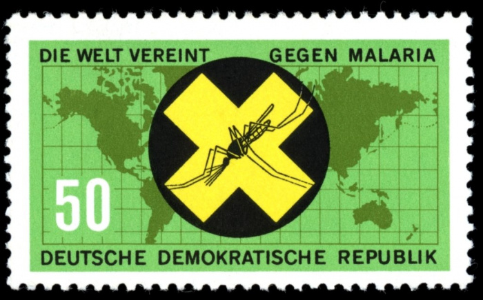 (1963-011) Марка Германия (ГДР) &quot;Желтый Крест&quot;    Борьба с малярией III Θ