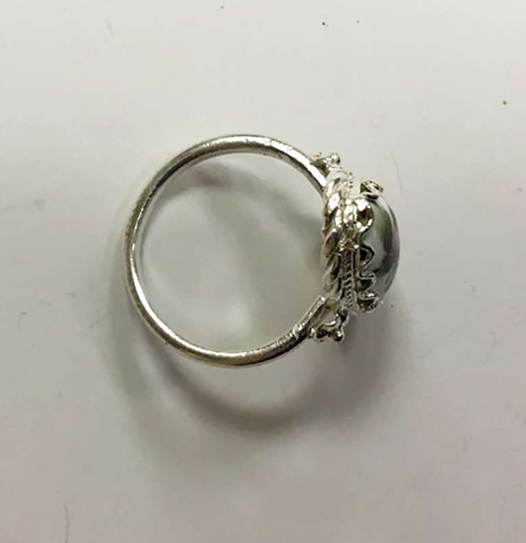 Перстень "Финифть", серебрение (сост. на фото)