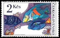 (1975-030) Марка Чехословакия "Коран-ангел"    Аквариумные рыбы III Θ