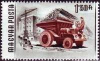 (1955-051) Марка Венгрия "Самосвал"    Транспорт на экспорт III Θ