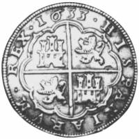 (№1632km111) Монета Испания 1632 год 8 Reales (Сеговия Acueduct - р,я,Ш)