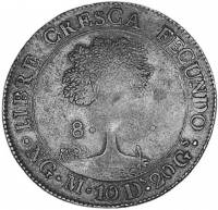 (№1840km106.1) Монета Филиппины 1840 год 8 Reales