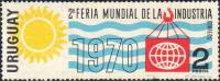 (№1969-1142) Марка Уругвай 1969 год "2-й Промышленный World039s Ярмарка", Гашеная