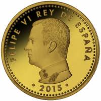 (№2015) Монета Испания 2015 год 200 Euro (Программа Европа - 70 лет мира)