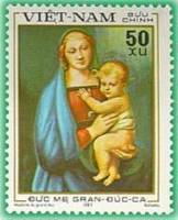 (1983-044) Марка Вьетнам "Мадонна Великого князя"    500 лет со дня рождения Рафаэля Санти II Θ