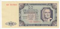 (1948) Банкнота Польша 1948 год 20 злотых "Крестьянка"   XF