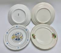 Тарелки десертные, морской пейзаж и ягоды, ЗИК Конаково, СССР, 7 шт (4+3)