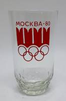 Стакан "Олимпиада-80. Москва", высота - 14 см., д-8 см., СССР (сост. на фото)
