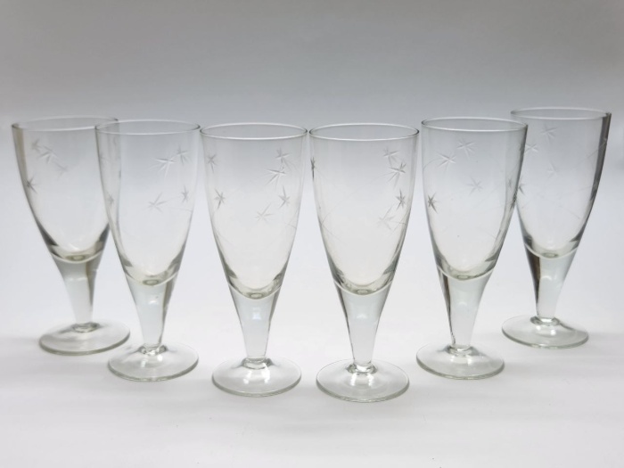 Бокалы 6 штук хрусталь СССР алмазная резка