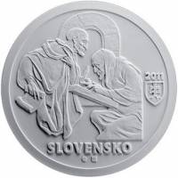 (№2011km115) Монета Словакия 2011 год 10 Euro (Документы Зобор, 900-летия)