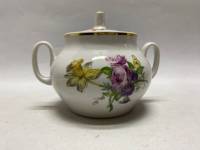 Сахарница Красный фарфорист Грузино, СССР