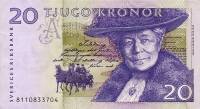 (1997-2008) Банкнота Швеция 1998 год 20 крон "Сельма Лагерлёф"   UNC