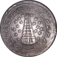 (№1808km353) Монета Индия 1808 год frac12; Pagoda