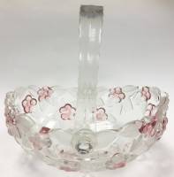 Конфетница "Цветы", хрусталь, пластик (сост. на фото)