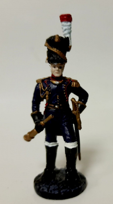 Оловянный солдатик &quot;Офицер пешей артиллерии Императорской Старой гвардии, 1812 г.&quot;
