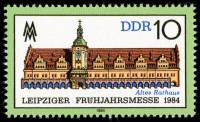(1984-016) Марка Германия (ГДР) "Старая ратуша"    Ярмарка, Лейпциг II Θ